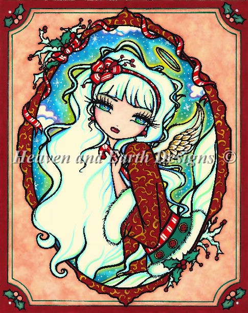 Mini Candy Cane Angel - Click Image to Close